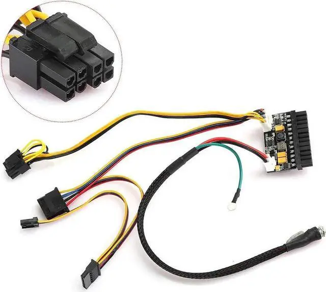 Alt view image 7 of 7 - Asixxsix PC Power Supply Power Module, Quietly Work Without Noise, 24Pin Stable and Reliable, 12V DC Input for Mini-ITX 1U Case