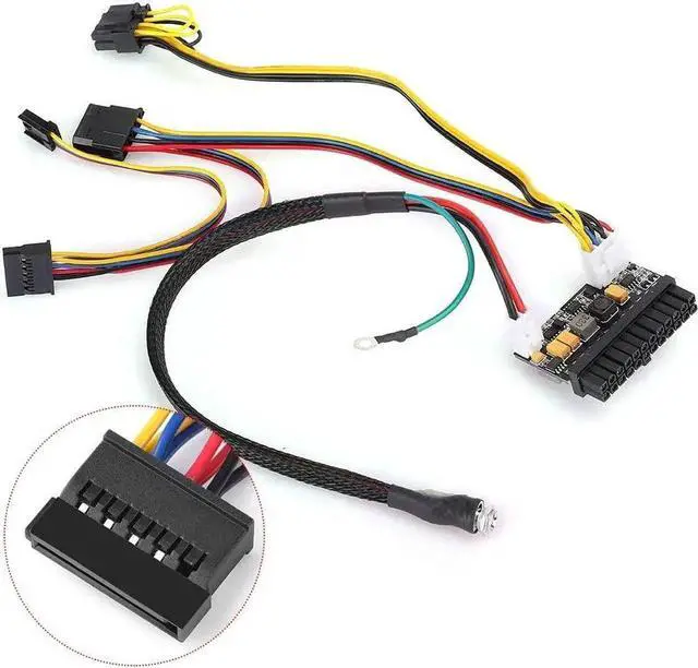 Alt view image 4 of 7 - Asixxsix PC Power Supply Power Module, Quietly Work Without Noise, 24Pin Stable and Reliable, 12V DC Input for Mini-ITX 1U Case