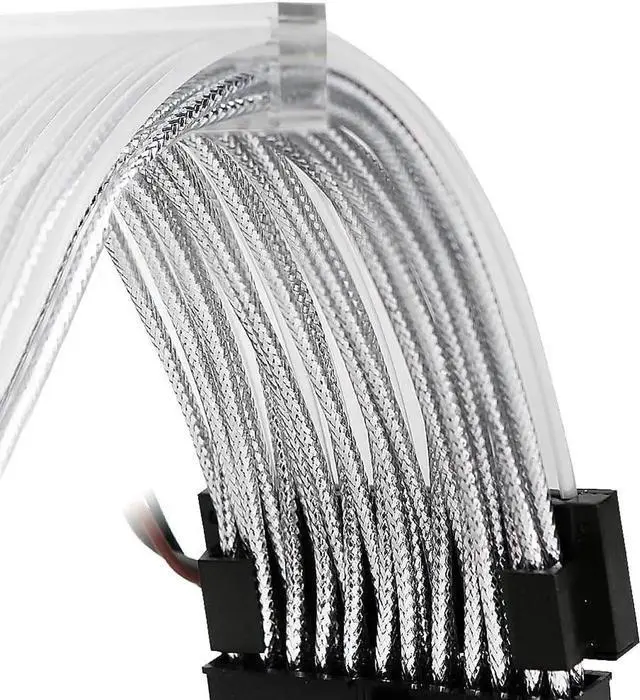 Alt view image 6 of 7 - 24Pin ATX Motherboard RGB Extension Power Supply Cable for PC Case DIY Computer Cord Custom Build Gaming Case Modding