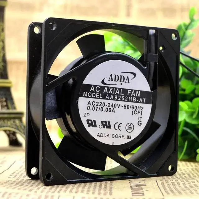 Alt view image 4 of 5 - ADDA AA9252HB-AT 9225 220V 9CM 0.07A Cabinet Power Supply Cooling Fan