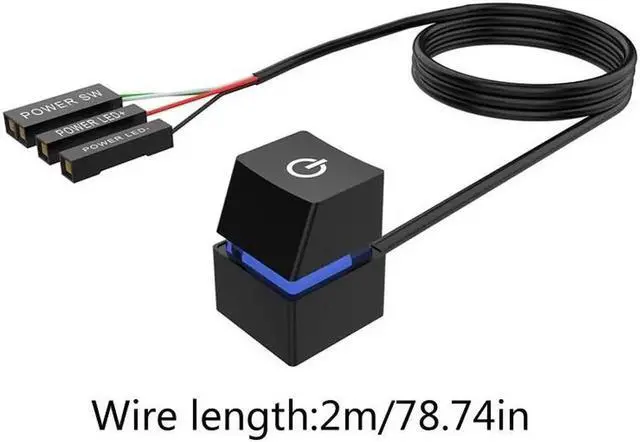 Main image of 2M Colorful PC Motherboard External Power On/Off Button Extension Cable