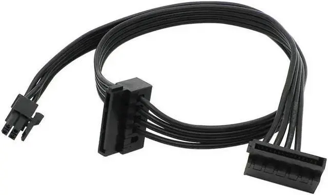 Main image of 1pc 45CM Mini 4 Pin To 2 Sata SSD Power Supply Cable for M410 M610 M415 B250