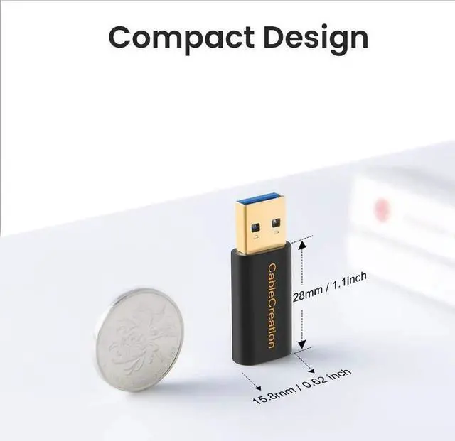 Alt view image 6 of 7 - [3-Pack USB C Female to USB Male Adapter USB 3.1 5Gbps USB to USB C Adapter USB C to A Adapter Female for Laptops StreamCam VR Link Adapter for Charging