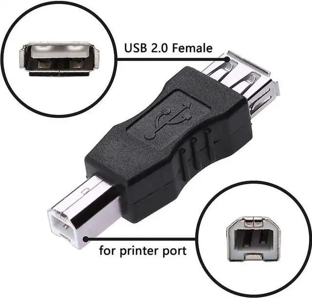 Alt view image 7 of 7 - USB A to B Adapter USB 2.0 A Female to USB B Male Printer Converter Connector Plug for Printer/Scanner Extender Connection Printer to USB Adapter (F/M ??-????????)