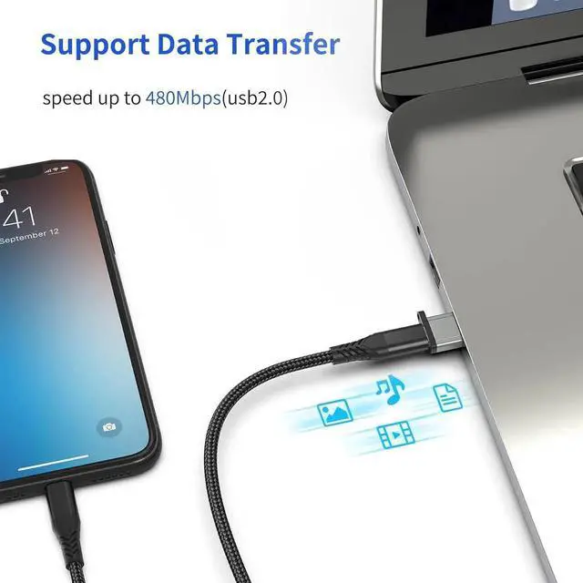 Alt view image 3 of 5 - USB-A to USB-C Adapter 3-Pack Gold-Plated USB Type C to USB A Converter Compatible with Apple iPhone 15 Pro/Max iPad CarPlay USB C to A Adaptor for Car