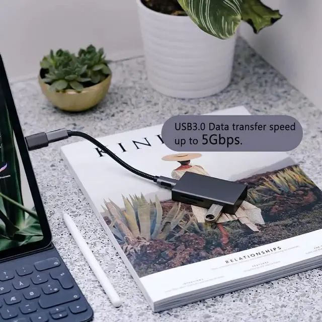 Alt view image 3 of 6 - [5 Pack Adapter Set USB A Female to USB C Male Type-C Female to USB 3.0 Male Micro-USB to Type-C 5Gbps OTG Adapter Converter Support Charging Audio Video Data Transfer