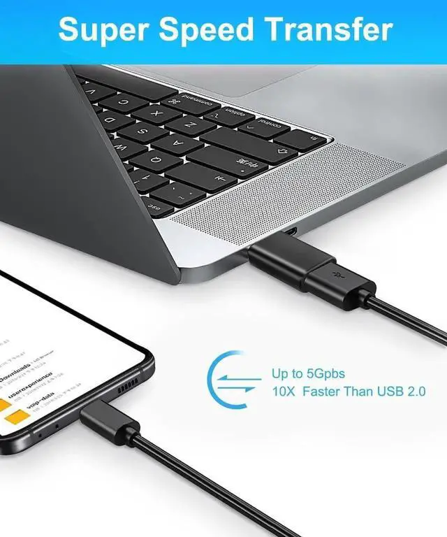 Alt view image 7 of 7 - USB C Male to USB Female Adapter 4 Pack USB Flash Thumb Drive to USBC Adapter Type C Thunderbolt 3 OTG Converter for iPad MacBook Pro Air Apple iPhone 16 15 Notebook Surface