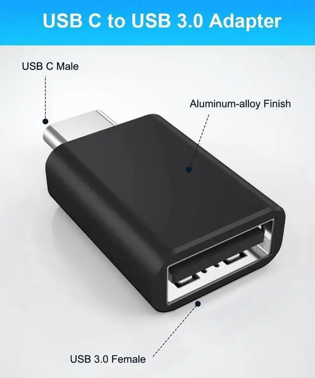 Alt view image 4 of 7 - USB C Male to USB Female Adapter 4 Pack USB Flash Thumb Drive to USBC Adapter Type C Thunderbolt 3 OTG Converter for iPad MacBook Pro Air Apple iPhone 16 15 Notebook Surface