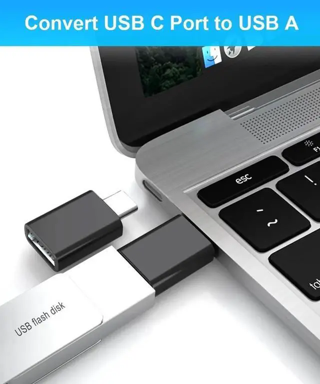 Alt view image 3 of 7 - USB C Male to USB Female Adapter 4 Pack USB Flash Thumb Drive to USBC Adapter Type C Thunderbolt 3 OTG Converter for iPad MacBook Pro Air Apple iPhone 16 15 Notebook Surface