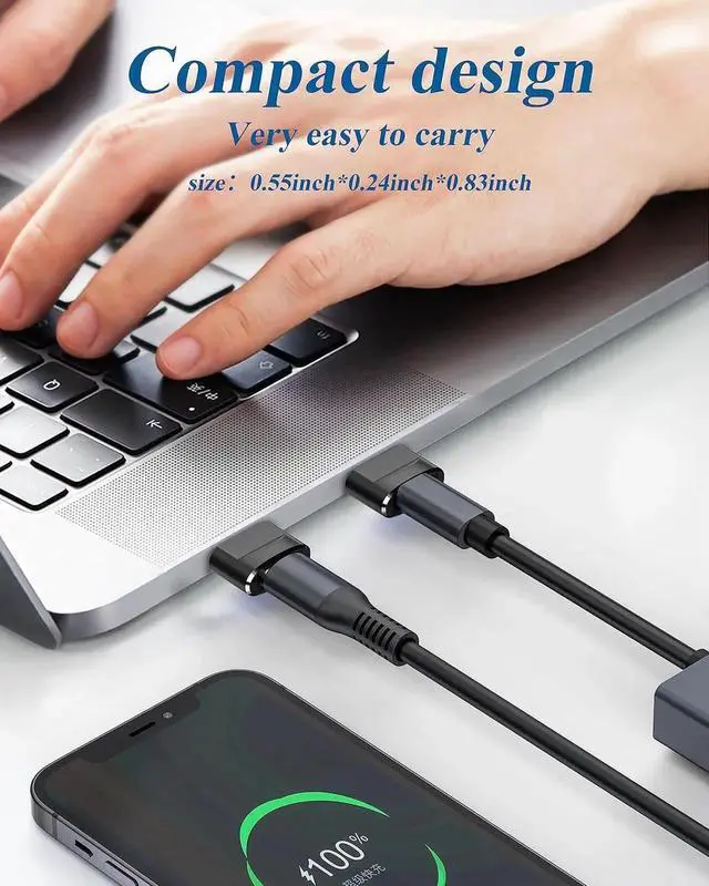 Alt view image 3 of 7 - USB C Female to USB A Male Adapter 4 Pack Type C Charger Cable Power Converte Compatible with Apple Watch Ultra iWatch 8 Phone 15 14 13 12 Pro Plus Max iPad Galaxy S23 S22 (Black)