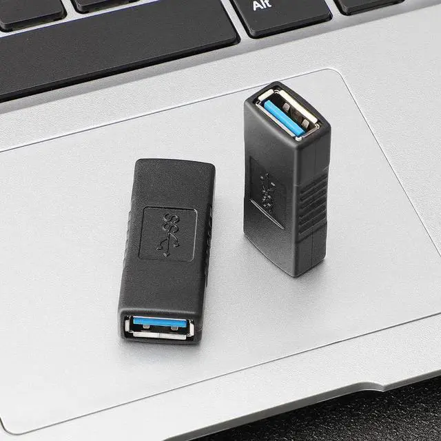 Alt view image 3 of 7 - USB 3.0 Connector Female to Female Adapter USB 3.0 Coupler Adapter Converter Bridge Extension Coupler (Pack of 3 Black)