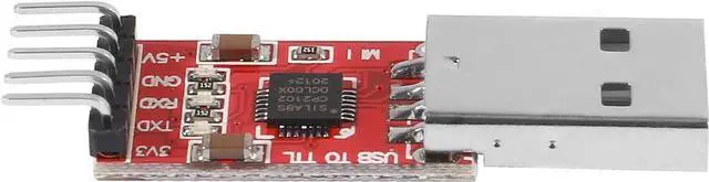 Alt view image 3 of 5 - 3Pcs CP2102 USB 2.0 to TTL 5Pin Serial Adapter USB to TTL Serial Converter Module for UART STC 3.3V and 5V with Dupont Wire (USB 2.0 to TTL CP2102)