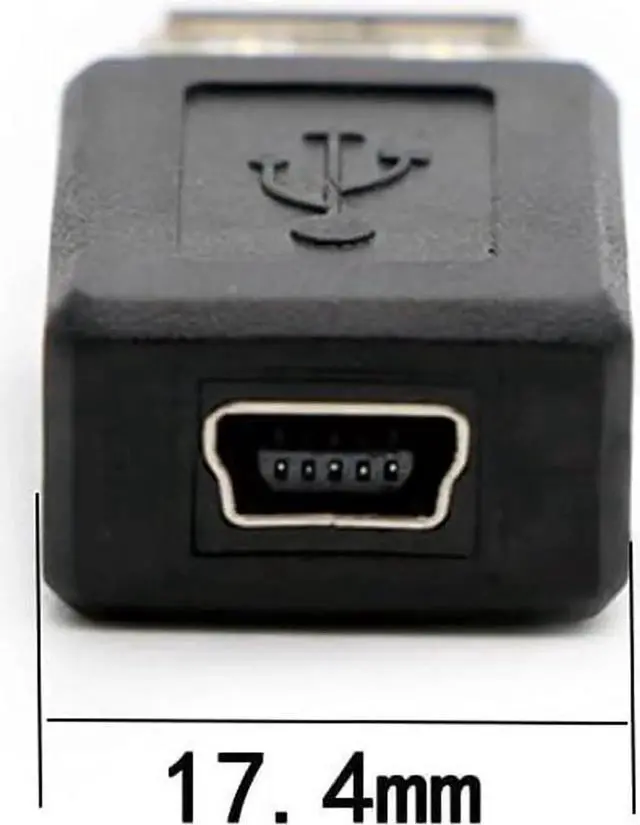 Alt view image 2 of 5 - 3 Pack USB 2.0 A Female to USB B Mini 5 Pin Female Adapter Converter