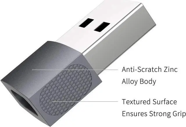 Alt view image 7 of 7 - USB C to USB Adapter (2 Pack) USB-C Female to USB Male USB Type C Female to USB OTG Adapter for MacBook Pro 2015/2013 MacBook Air 2017/2015 Laptops Wall Chargers Power Banks