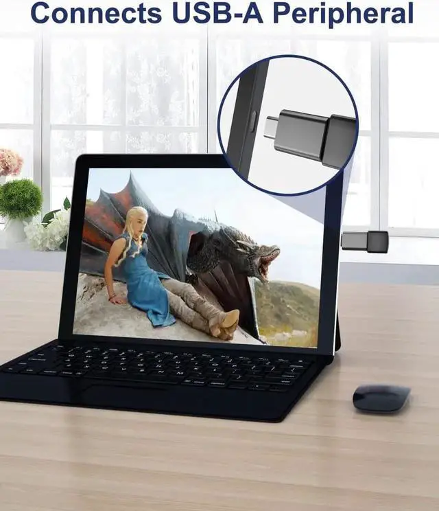 Alt view image 5 of 7 - USB C to USB Adapter 3 Pack USBC Male to A Female 3.0 OTG MacBook Pro/Air USB Adapter Type C Thunderbolt 4 Converter for Apple iPhone 16 15 Mac iPad Surface Galaxy S25 S24