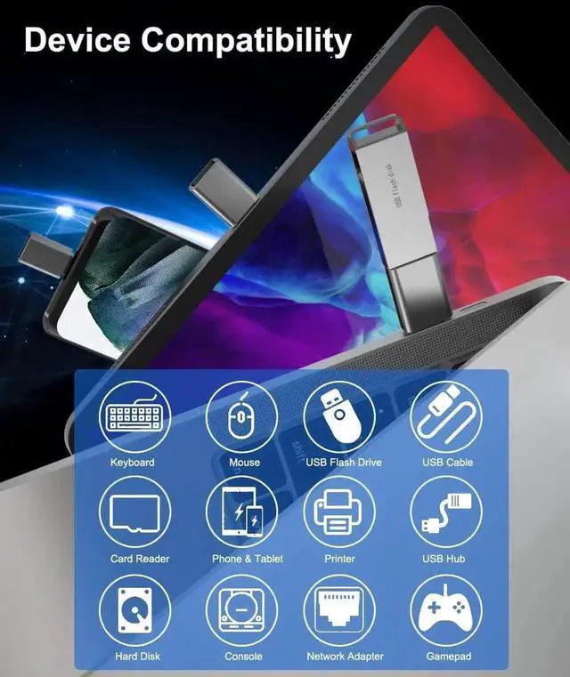 Alt view image 7 of 7 - USB C to USB Adapter 3 Pack USBC Male to A Female 3.0 OTG MacBook Pro/Air USB Adapter Type C Thunderbolt 4 Converter for Apple iPhone 16 15 Mac iPad Surface Galaxy S25 S24