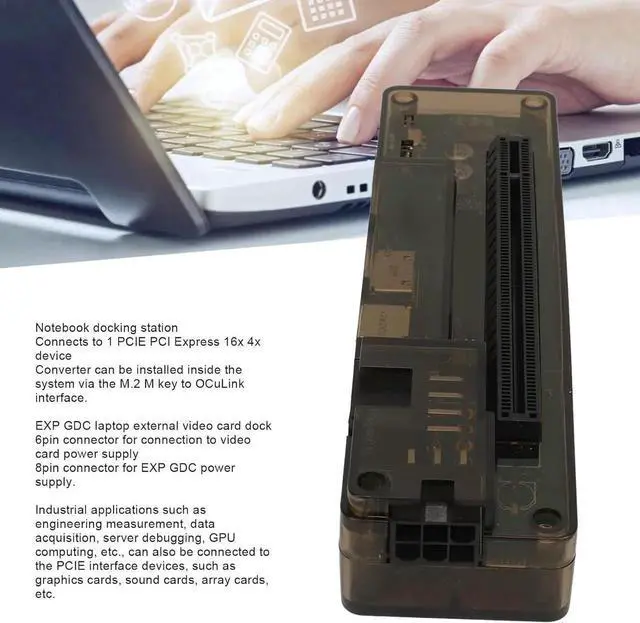 Alt view image 3 of 7 - ciciglow Laptop External Independent Video Card Dock, M.2 M Key to OCuLink Laptop Video Card Dock PCIE 4.0 X16 Interface Docking Station