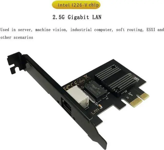 Alt view image 5 of 7 - 2.5Gbase-T Pcie Network Card I226-V Chip 2.5G PCI Express Gigabit Ethernet Card Wired RJ45 LAN Adapter Converter for Window 10/11