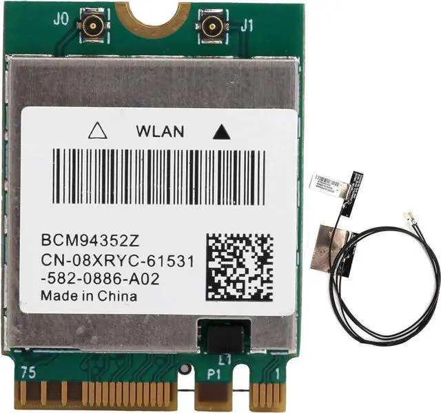 Main image of Wireless Network Card BCM94352Z Wireless Dual Band WiFi Card NGFF M.2 Bluetooth4.0 802.11ac WLAN Adapter with Antenna (2 Built-in Antennas)