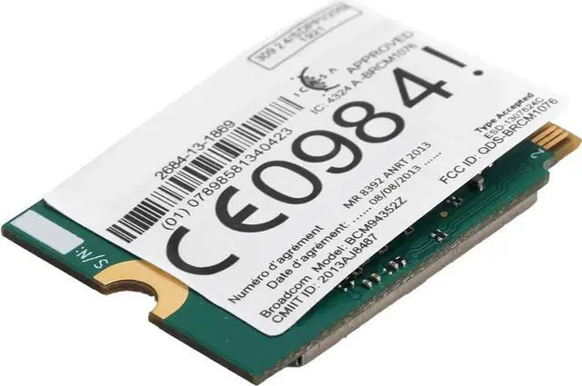 Alt view image 5 of 7 - Wireless Network Card BCM94352Z Wireless Dual Band WiFi Card NGFF M.2 Bluetooth4.0 802.11ac WLAN Adapter with Antenna (Cable+Antenna+Baffle)