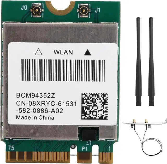 Main image of Wireless Network Card BCM94352Z Wireless Dual Band WiFi Card NGFF M.2 Bluetooth4.0 802.11ac WLAN Adapter with Antenna (Cable+Antenna+Baffle)