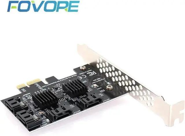 Alt view image 3 of 5 - e E to SATA Card -E Adapter Express to SATA 3 Converter 4 Port SATA III 6G Expansion Controller Card Adapter IPFS