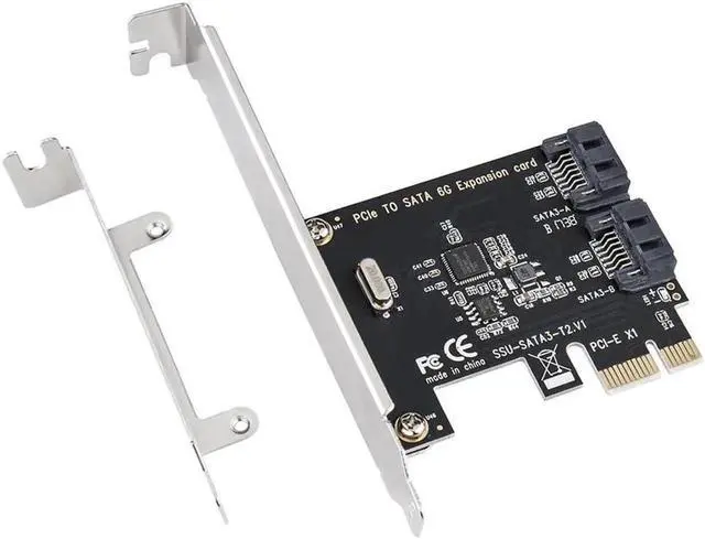 Main image of Superspeed PCI-E 2.0 X1 To 2 Ports SATA III 6GB/s Internal Converter PCI Express Controller Adapter Card For SATA HDD SSD