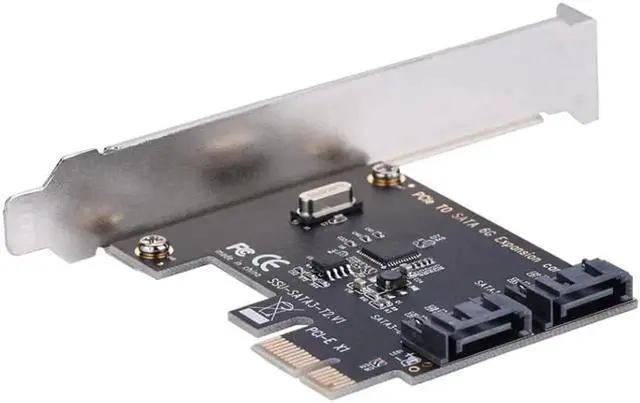 Alt view image 4 of 5 - 1X 4X 8X 16X PCI-E Cards PCI Express to SATA 3.0 2-Port SATA III 6Gbps Expansion Adapter Boards Add On Cards PCI-Express Card