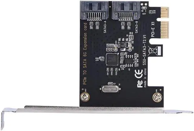 Alt view image 2 of 5 - 1X 4X 8X 16X PCI-E Cards PCI Express to SATA 3.0 2-Port SATA III 6Gbps Expansion Adapter Boards Add On Cards PCI-Express Card