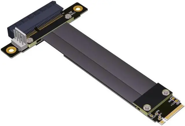 Alt view image 4 of 5 - PCIe x4 3.0 PCI-E 4x To M.2 NGFF NVMe M Key 2280 Card Gen3.0 Cable M2 Key-M PCI-Express Extension cord 32G/bps Cable