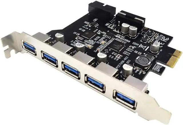 Alt view image 4 of 5 - 5 Port PCI-E to USB 3.0 HUB PCI Express Expansion Card Adapter 5 Gbps Speed Reliable NEC Chipset For Windows XP/ Vista/Win7/8/10