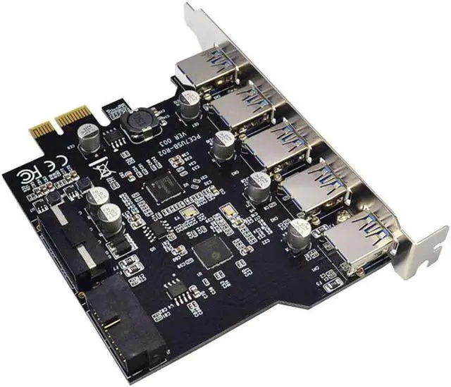 Main image of 5 Port PCI-E to USB 3.0 HUB PCI Express Expansion Card Adapter 5 Gbps Speed Reliable NEC Chipset For Windows XP/ Vista/Win7/8/10