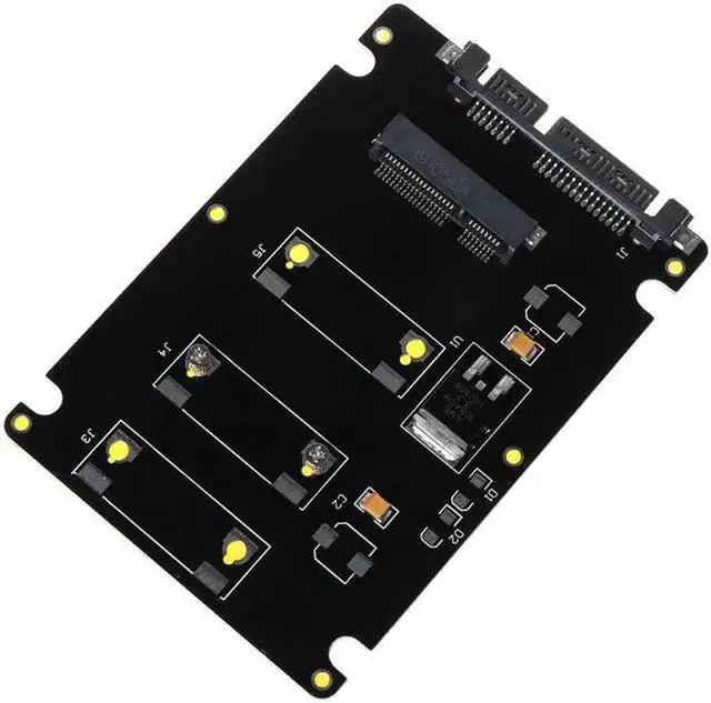 Alt view image 4 of 5 - Pcie mSATA SSD to 2.5 inch SATA3 Adapter Card with Case 7 mm Thickness black