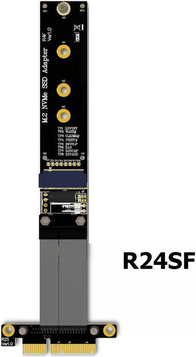 Alt view image 5 of 5 - for NVMe SSD Extension Cable Solid Drive Riser Card R44SF/R24SF M2 to PCI-Express 3.0 X4 PCIE 32G/bps M Key Extender