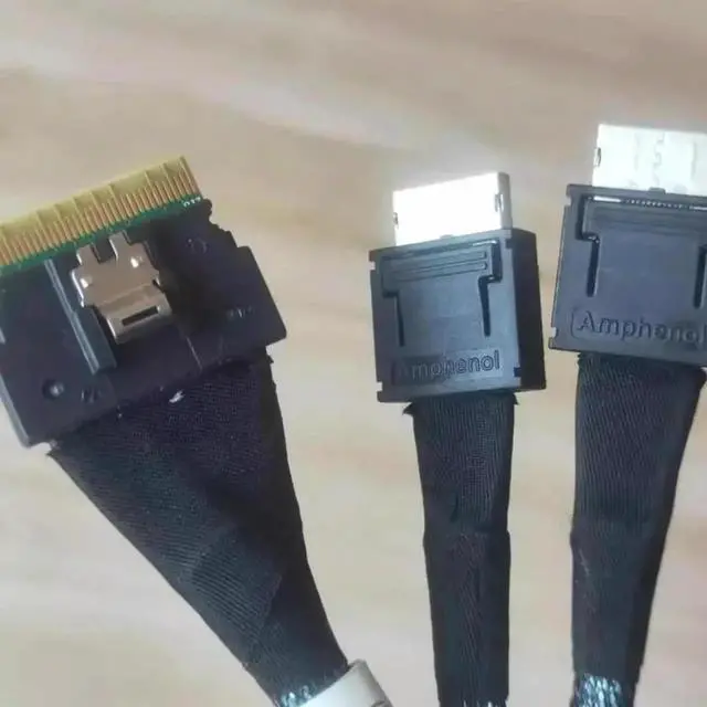 Alt view image 2 of 2 - Slim Line SAS Cable forSlim SAS SFF-8654 8i To 2Oculink SFF-8611 Data Cable SC17A61110