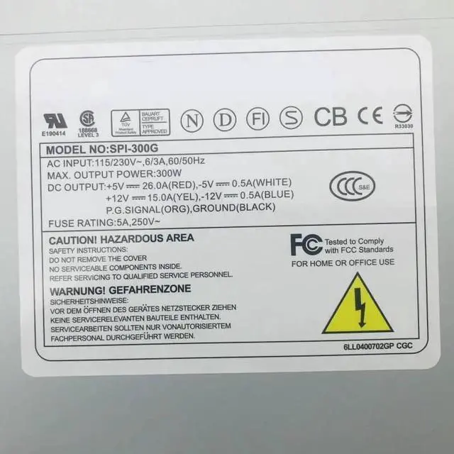 Alt view image 5 of 6 - PSU for FSP at P8P9 300W Switching Power Supply SPI-300G SPI-250G SPI-200G PS-7271 SD-250AT