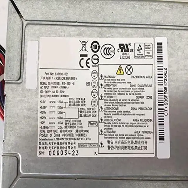 Alt view image 4 of 5 - PSU for 3330 3340 3380 300W Power Supply DPS-300AB-72A D11-300P1A PS-6301-8 FH-XD301MYF-1 D13-300P2A HP-D3006A0