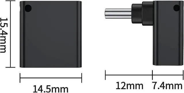 Alt view image 4 of 7 - 2 Pack 90 Degree USB C to USB Adapter Up and Down Angle USB C Male to USB 3.0 Female Connector Converter Compatible for MacBook Pro Air Laptop and More Type C Devices (Black)