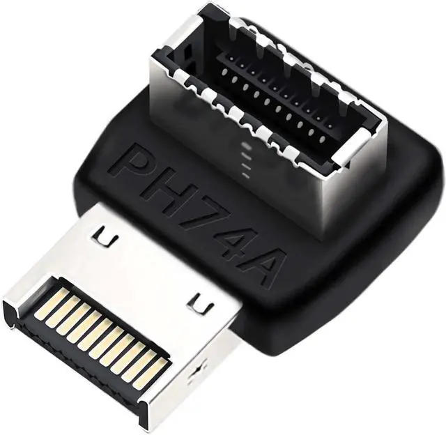 Main image of USB C Motherboard AdapterUSB 3.2 Type E 90 Degree Front Panel Internal Connector Header Converter for Motherboard Black C