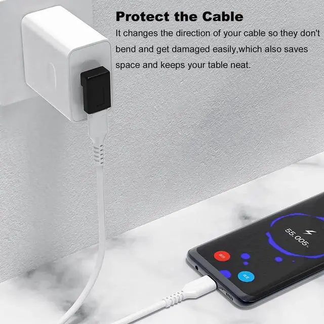 Alt view image 4 of 7 - 2 Pack Right Angle USB A to USB C Adapter 90 Degree Up and Down Angle USB 3.0 Male to Type C Female Connector for PC Laptop Tablet and Phones