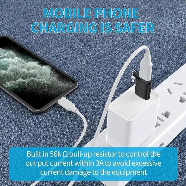 Alt view image 3 of 7 - USB to USB C 3.0 Adapter 4 Pack Type C to USB A Converter USB-C Female to USB Male Compatible for Apple MacBook Pro Mac Book iPad iPhone 16 15 14 13 12 Pro Max Galaxy S20-S23 More Black