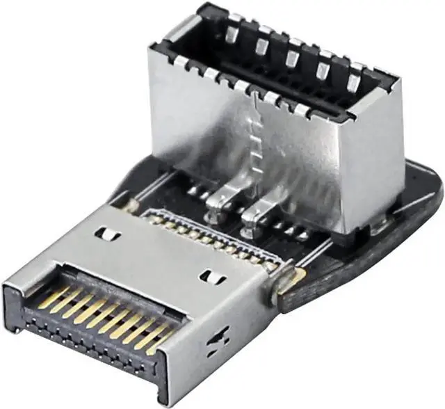 Main image of 90 Degree USB Type E Adapter Up Angle USB 3.2 Type E Male to Female Front Panel Internal Connector Adapter High Speed 10Gbps for USB C Header Motherboard(Up/A)