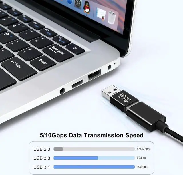 Alt view image 6 of 7 - USB 3.0/3.1 Male to USB 3.0/3.1 Male Adapter (2 Pack) OTG 3.0/3.1 USB A to 3.0/3.1 USB A Adapter USB Connector Connection or Data Cable Extension USB3.0 Expansion Adapter