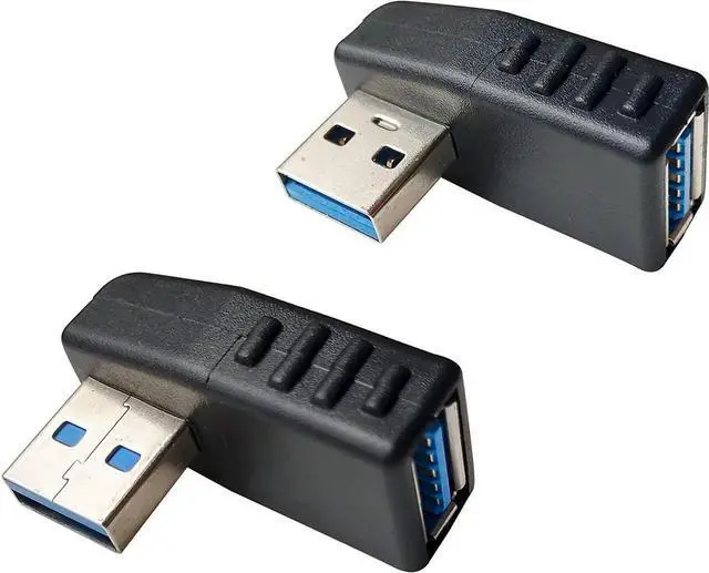 Alt view image 2 of 5 - USB 3.0 Male to Female 90 Degree Right Angle Extension Adapter USB Leftward and Rightward Connector