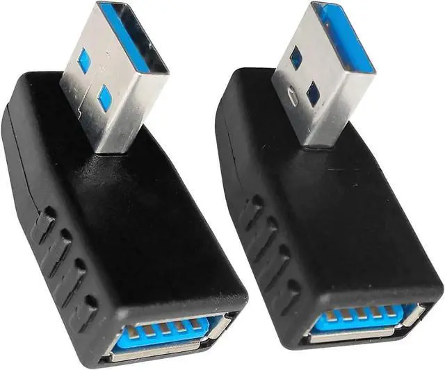 Main image of USB 3.0 Male to Female 90 Degree Right Angle Extension Adapter USB Leftward and Rightward Connector
