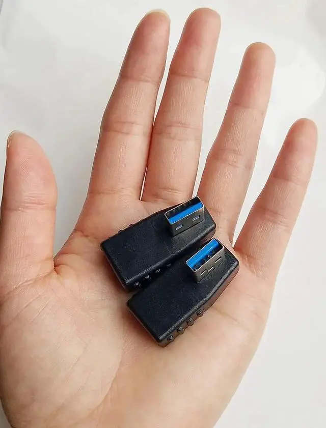 Alt view image 5 of 5 - USB 3.0 Male to Female 90 Degree Right Angle Extension Adapter USB Leftward and Rightward Connector