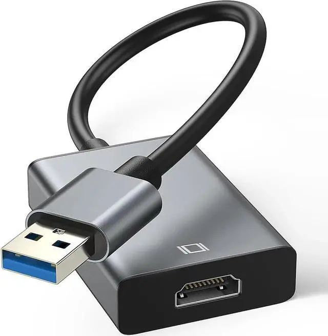 Main image of USB to HDMI Adapter USB 3.0/2.0 to HDMI for Multiple Monitors 1080P Compatible with Windows 7/8/10/11Grey