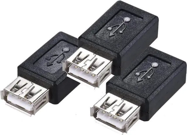 Alt view image 4 of 7 - 3-Pack USB 2.0 A Female to Micro USB Female Adapter Converter Connector Support Data Sync & Charging
