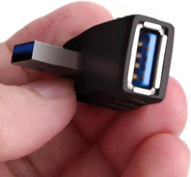 Alt view image 5 of 7 - USB 3.0 Adapter 90 Degree Male to Female Coupler Connector Plug Left Angle and Right Angle
