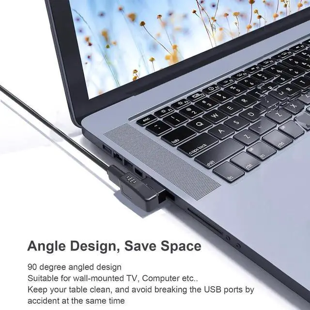 Alt view image 2 of 7 - USB 3.0 Adapter 90 Degree Male to Female Coupler Connector Plug Left Angle and Right Angle